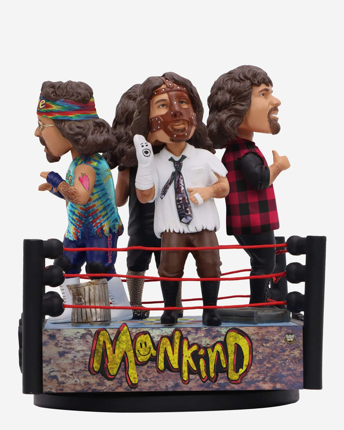 Mick Foley & Mankind & Cactus Jack & Dude Love Faces of Foley WWE Quad Spinner Bobblehead FOCO - FOCO.com