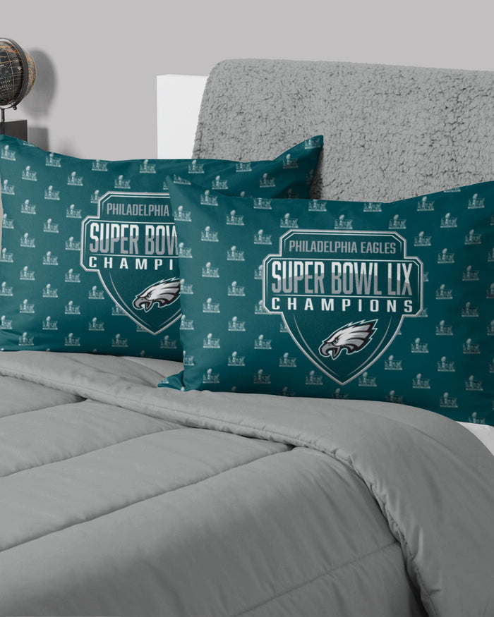 Philadelphia Eagles Super Bowl LIX Champions 2 Pack Twin Pillowcase FOCO - FOCO.com