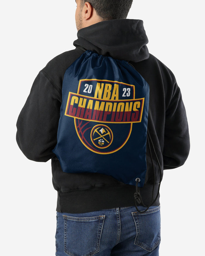 Denver Nuggets 2023 NBA Champions Champ Logo Drawstring Backpack FOCO - FOCO.com