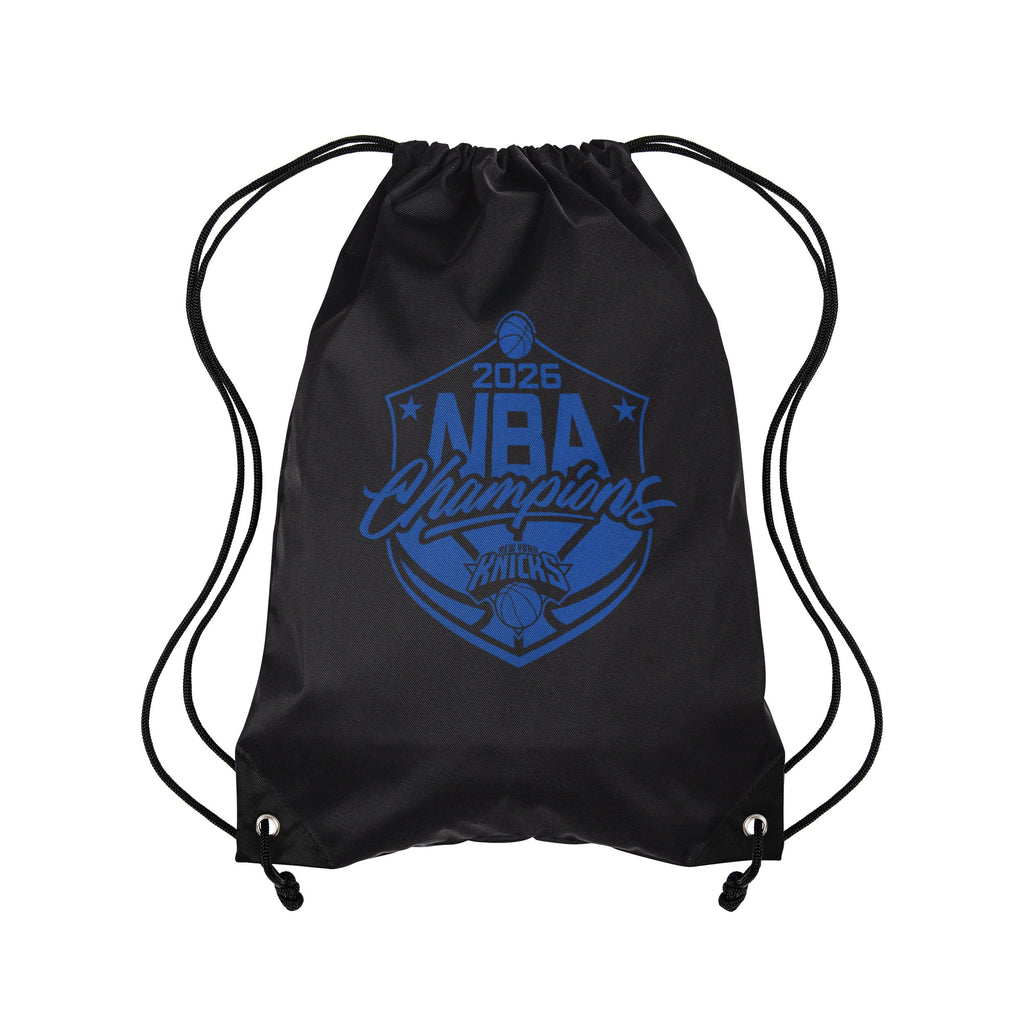 New York Knicks 2026 NBA Champions Team Logo Drawstring Backpack FOCO - FOCO.com
