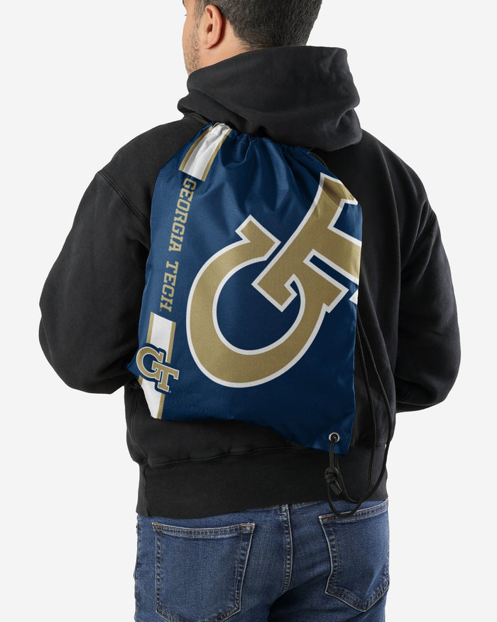 Georgia Tech Yellow Jackets Big Logo Drawstring Backpack FOCO - FOCO.com