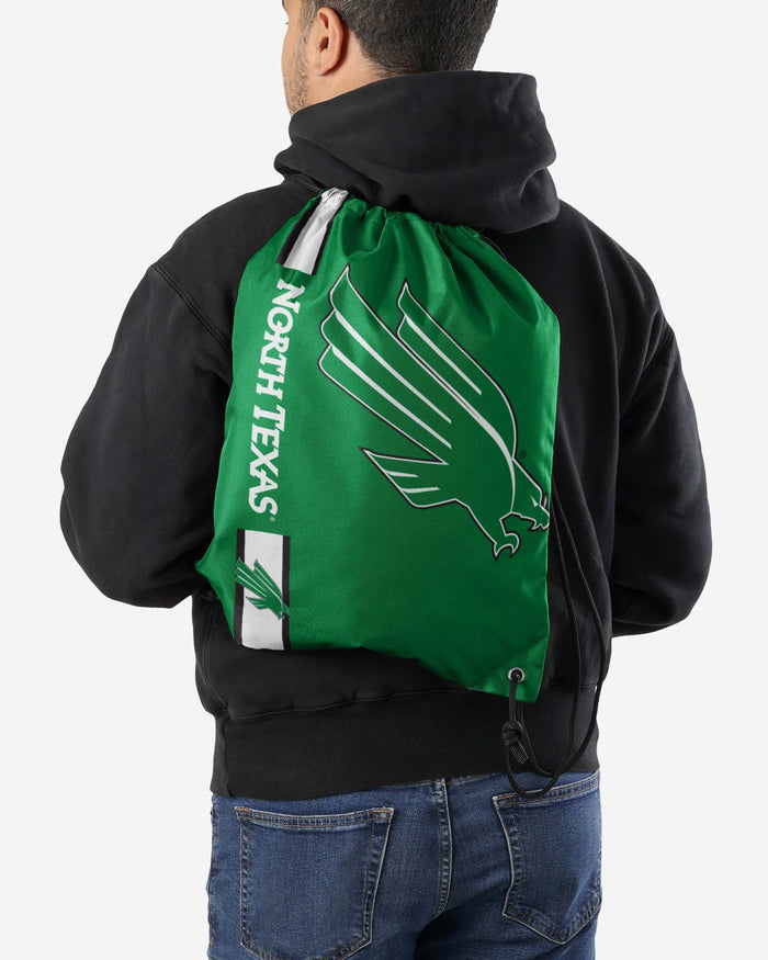 North Texas Mean Green Big Logo Drawstring Backpack FOCO - FOCO.com