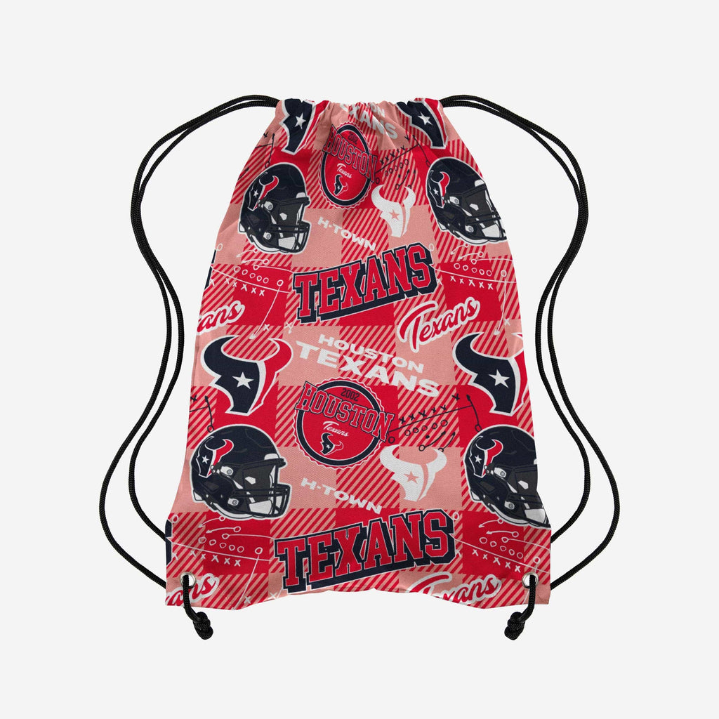 Houston Texans Thematic Repeat Print Drawstring Backpack FOCO - FOCO.com