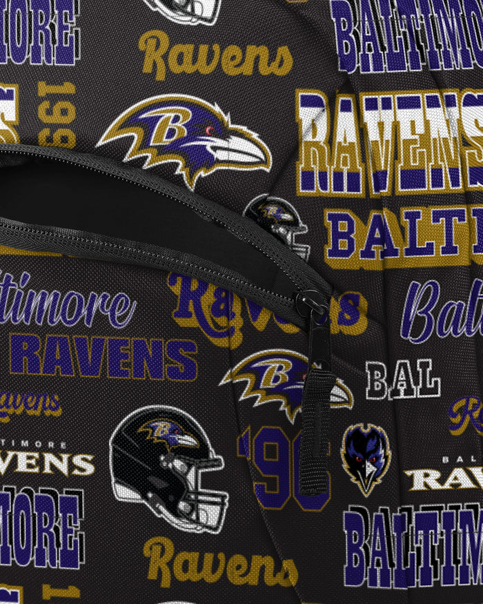Baltimore Ravens Repeat Retro Print Action Backpack FOCO - FOCO.com