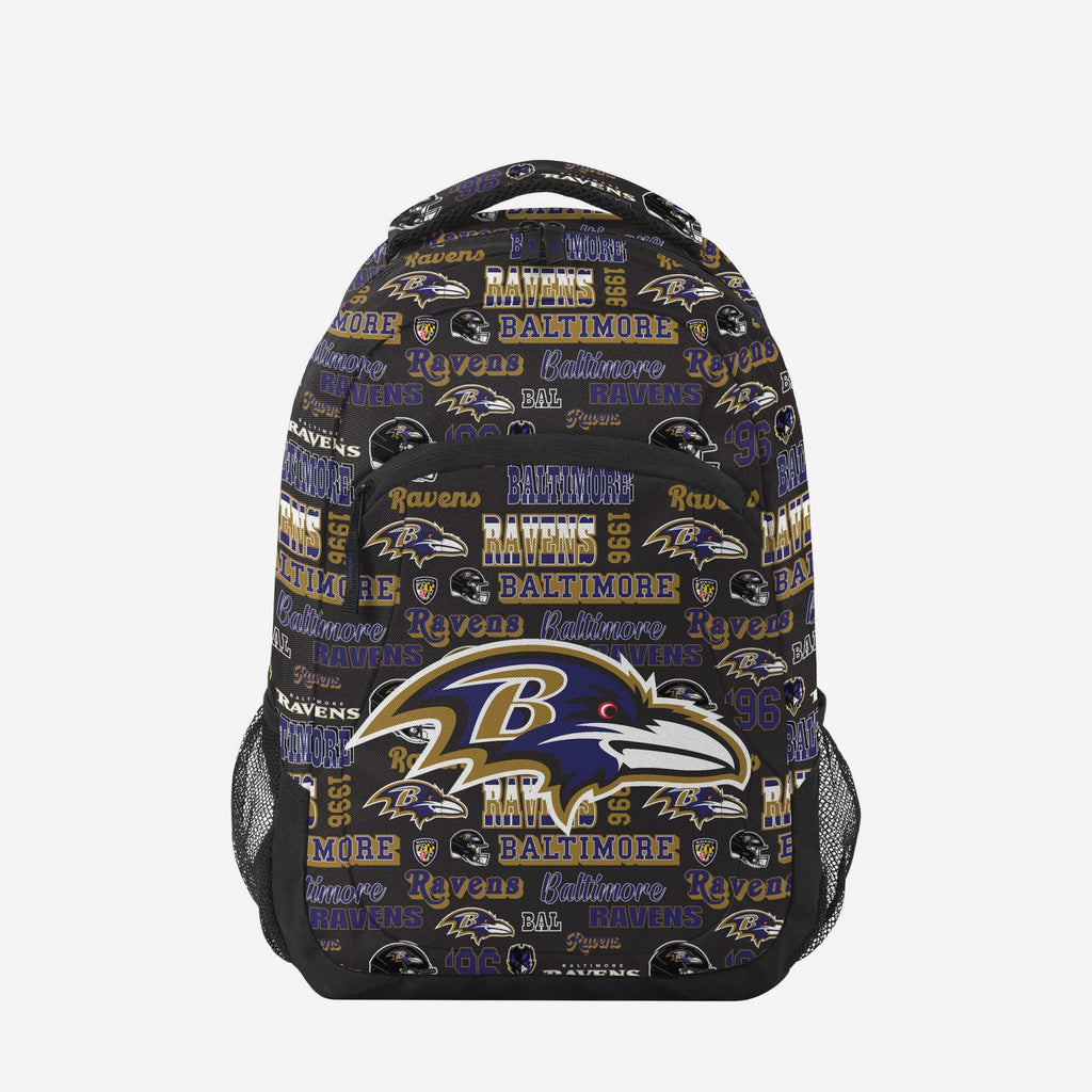 Baltimore Ravens Repeat Retro Print Action Backpack FOCO - FOCO.com
