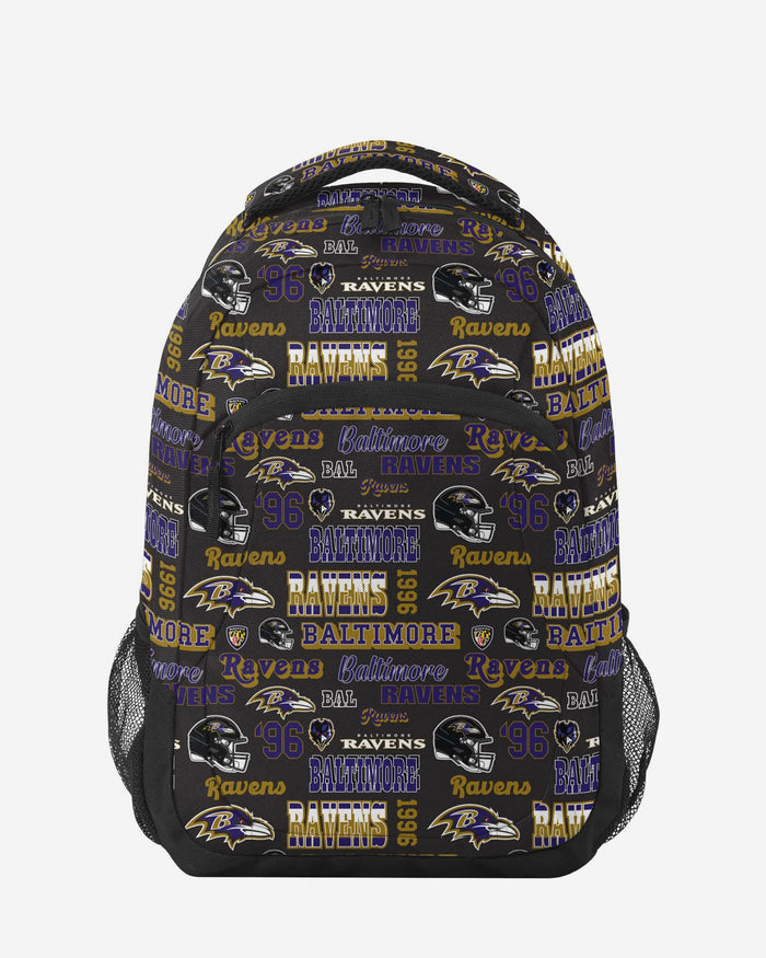 Baltimore Ravens Repeat Retro Print Action Backpack FOCO - FOCO.com