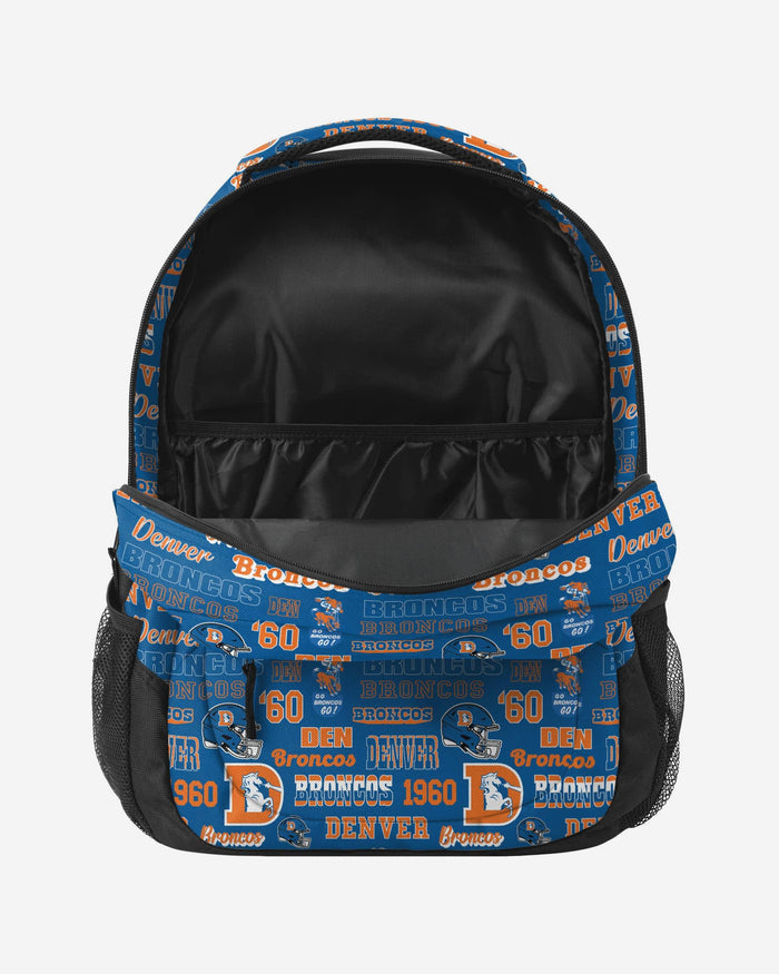 Denver Broncos Repeat Retro Print Action Backpack FOCO - FOCO.com