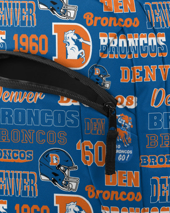 Denver Broncos Repeat Retro Print Action Backpack FOCO - FOCO.com