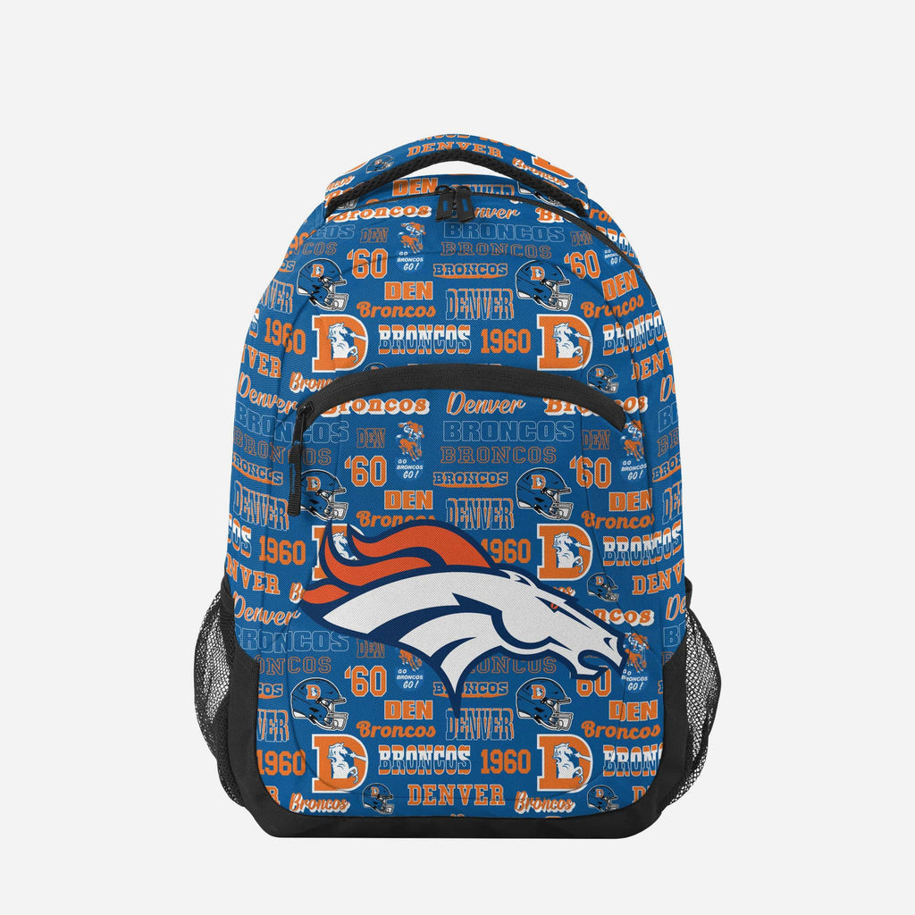 Denver Broncos Repeat Retro Print Action Backpack FOCO - FOCO.com