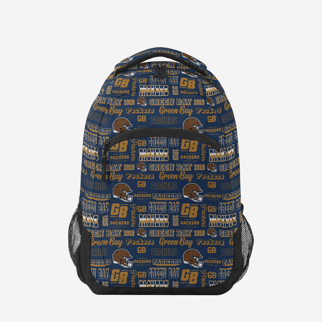 Green Bay Packers Repeat Retro Print Action Backpack FOCO - FOCO.com