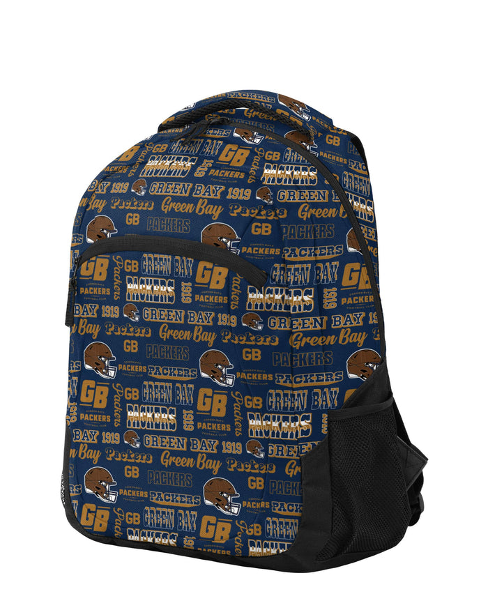 Green Bay Packers Repeat Retro Print Action Backpack FOCO - FOCO.com