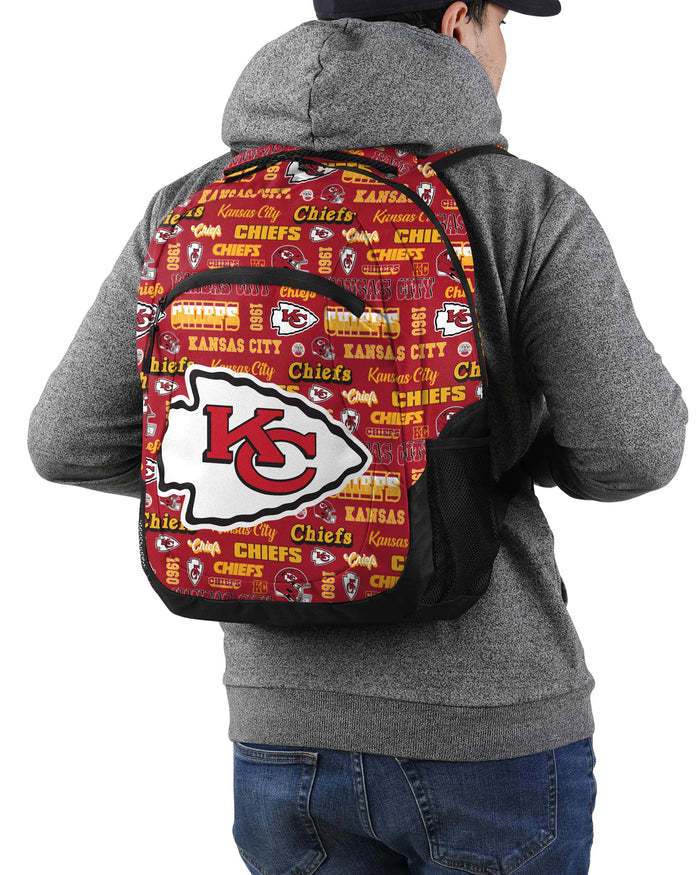 Kansas City Chiefs Repeat Retro Print Action Backpack FOCO - FOCO.com