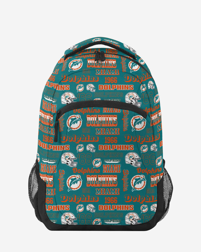 Miami Dolphins Repeat Retro Print Action Backpack FOCO - FOCO.com