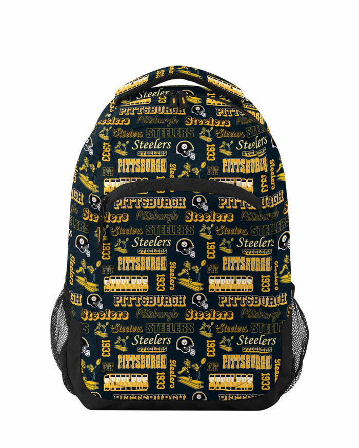 Pittsburgh Steelers Repeat Retro Print Action Backpack FOCO - FOCO.com