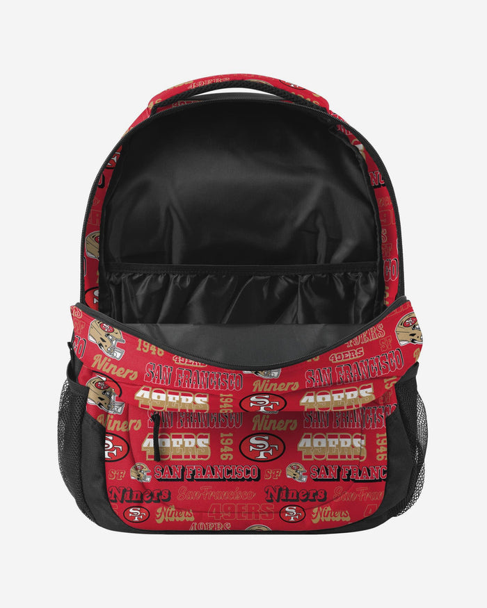 San Francisco 49ers Repeat Retro Print Action Backpack FOCO - FOCO.com