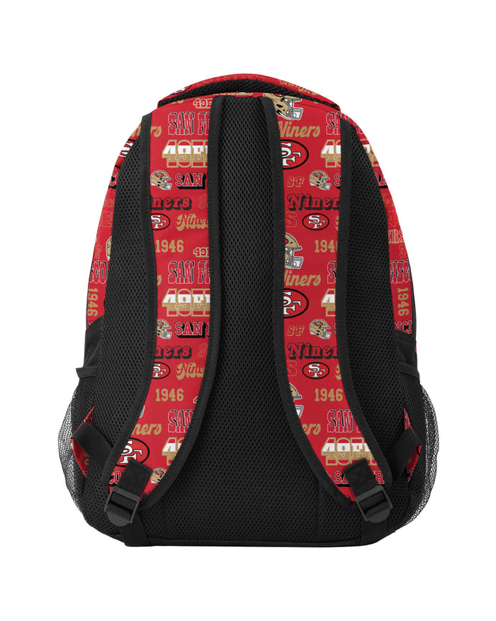 San Francisco 49ers Repeat Retro Print Action Backpack FOCO - FOCO.com
