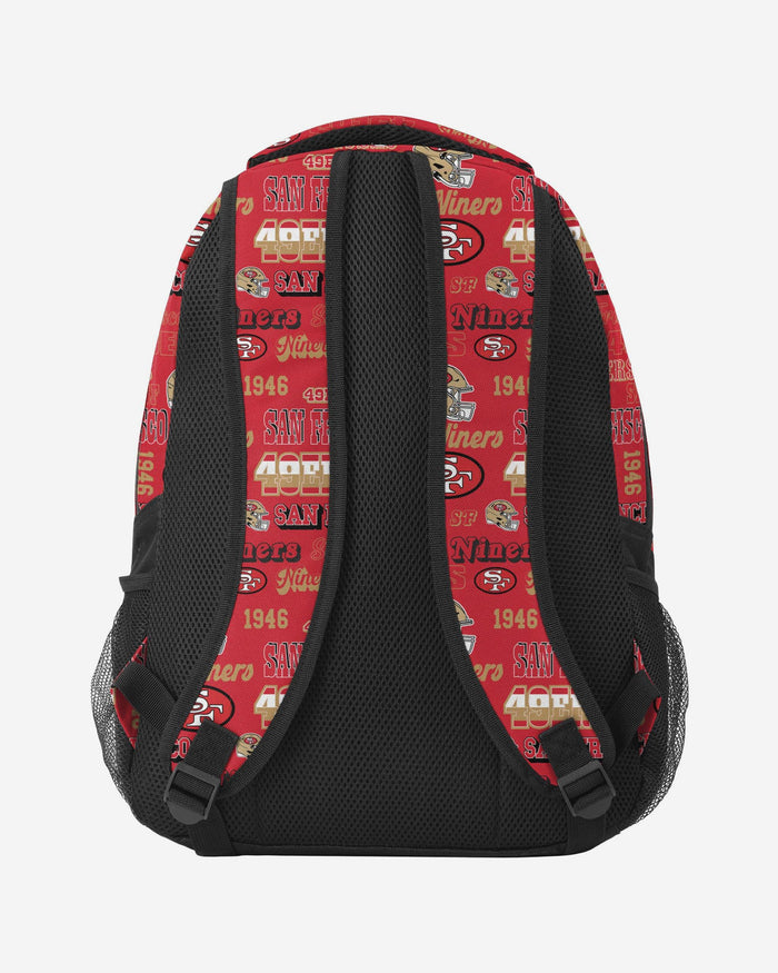 San Francisco 49ers Repeat Retro Print Action Backpack FOCO - FOCO.com