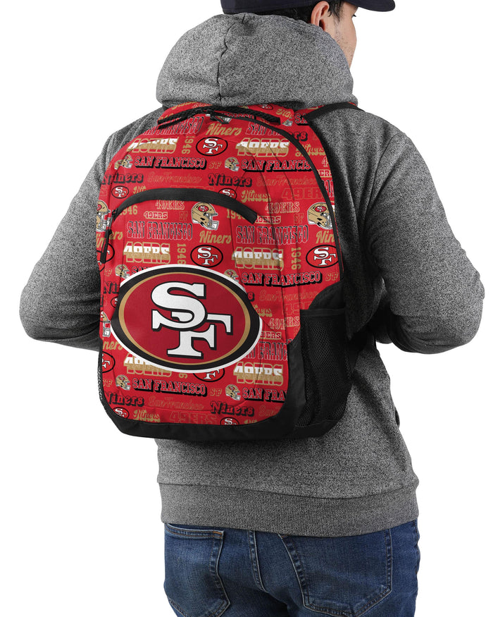 San Francisco 49ers Repeat Retro Print Action Backpack FOCO - FOCO.com