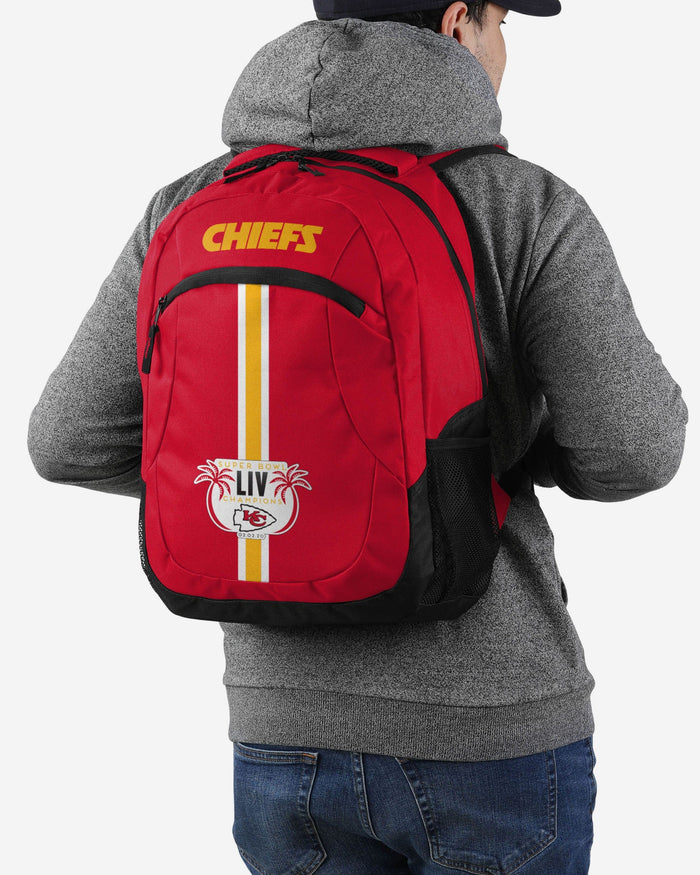 Kansas City Chiefs Super Bowl LIV Champions Action Backpack FOCO - FOCO.com