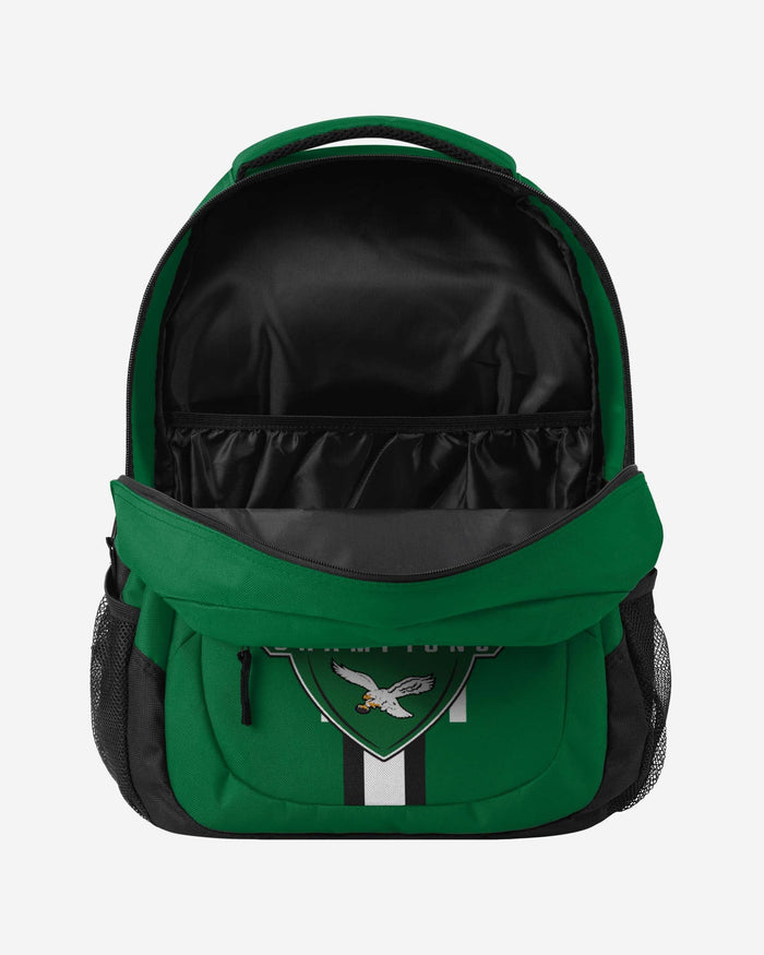 Philadelphia Eagles Super Bowl LIX Champions Kelly Green Action Backpack FOCO - FOCO.com