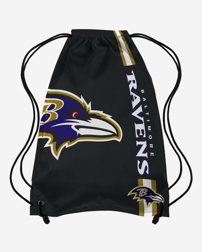 Baltimore Ravens Black Alternate Color Big Logo Drawstring Backpack FOCO - FOCO.com