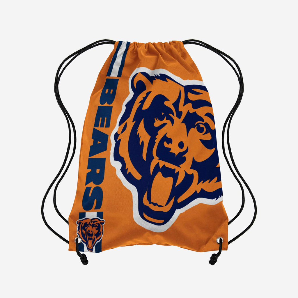 Chicago Bears Orange Alternate Color Big Logo Drawstring Backpack FOCO - FOCO.com