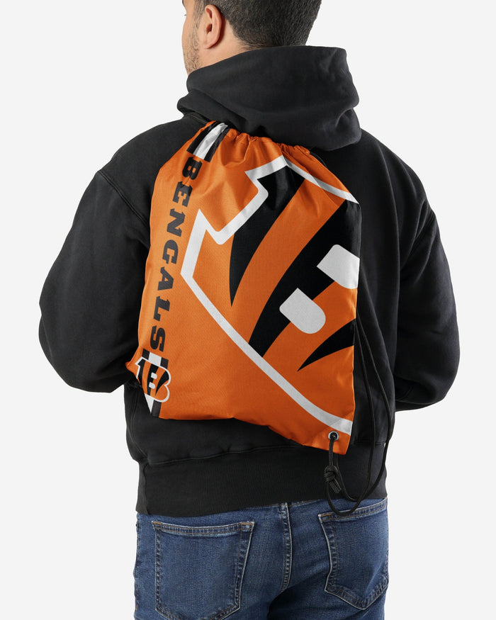 Cincinnati Bengals Orange Alternate Color Big Logo Drawstring Backpack FOCO - FOCO.com