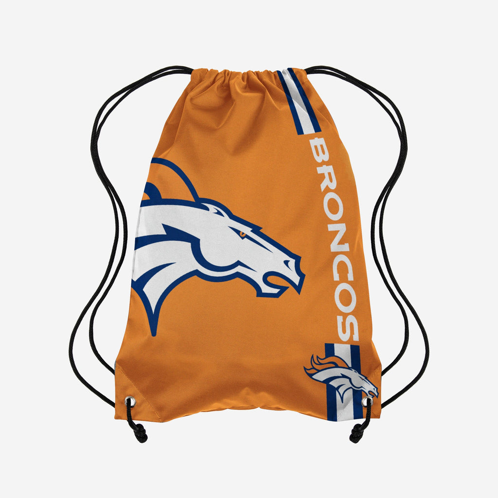 Denver Broncos Orange Alternate Color Big Logo Drawstring Backpack FOCO - FOCO.com