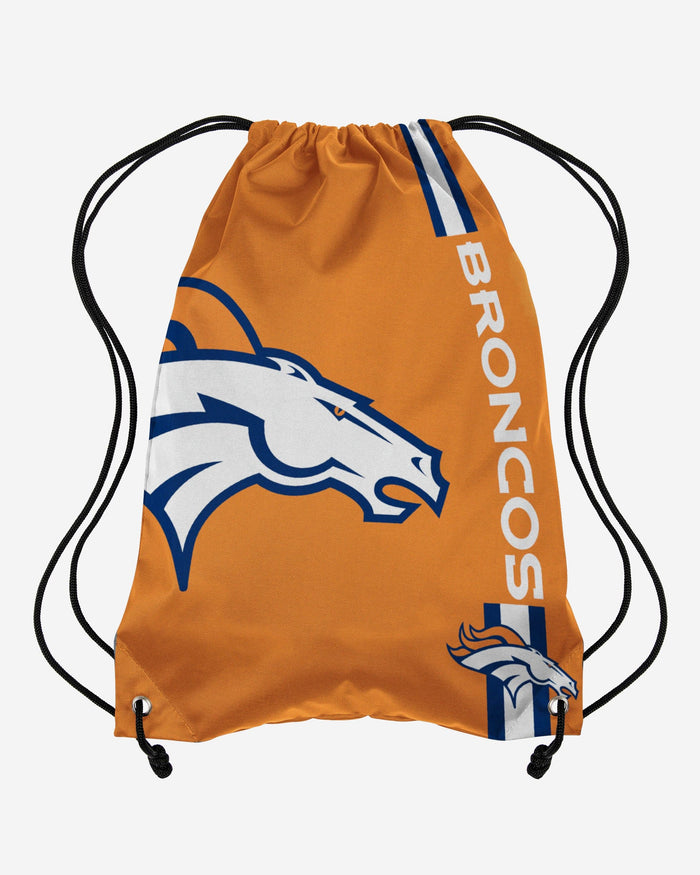 Denver Broncos Orange Alternate Color Big Logo Drawstring Backpack FOCO - FOCO.com