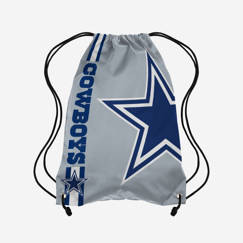 Dallas Cowboys Gray Alternate Color Big Logo Drawstring Backpack FOCO - FOCO.com