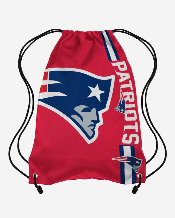 New England Patriots Red Alternate Color Big Logo Drawstring Backpack FOCO - FOCO.com