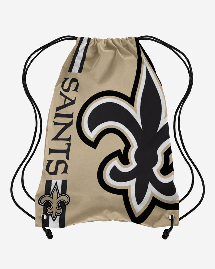 New Orleans Saints Gold Alternate Color Big Logo Drawstring Backpack FOCO - FOCO.com