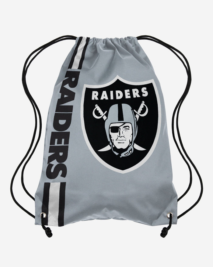 Las Vegas Raiders Gray Alternate Color Big Logo Drawstring Backpack FOCO - FOCO.com