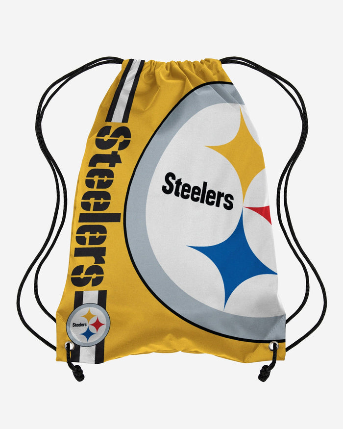 Pittsburgh Steelers Yellow Alternate Color Big Logo Drawstring Backpack FOCO - FOCO.com