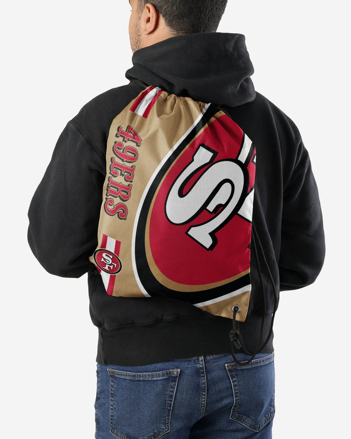 San Francisco 49ers Gold Alternate Color Big Logo Drawstring Backpack FOCO - FOCO.com