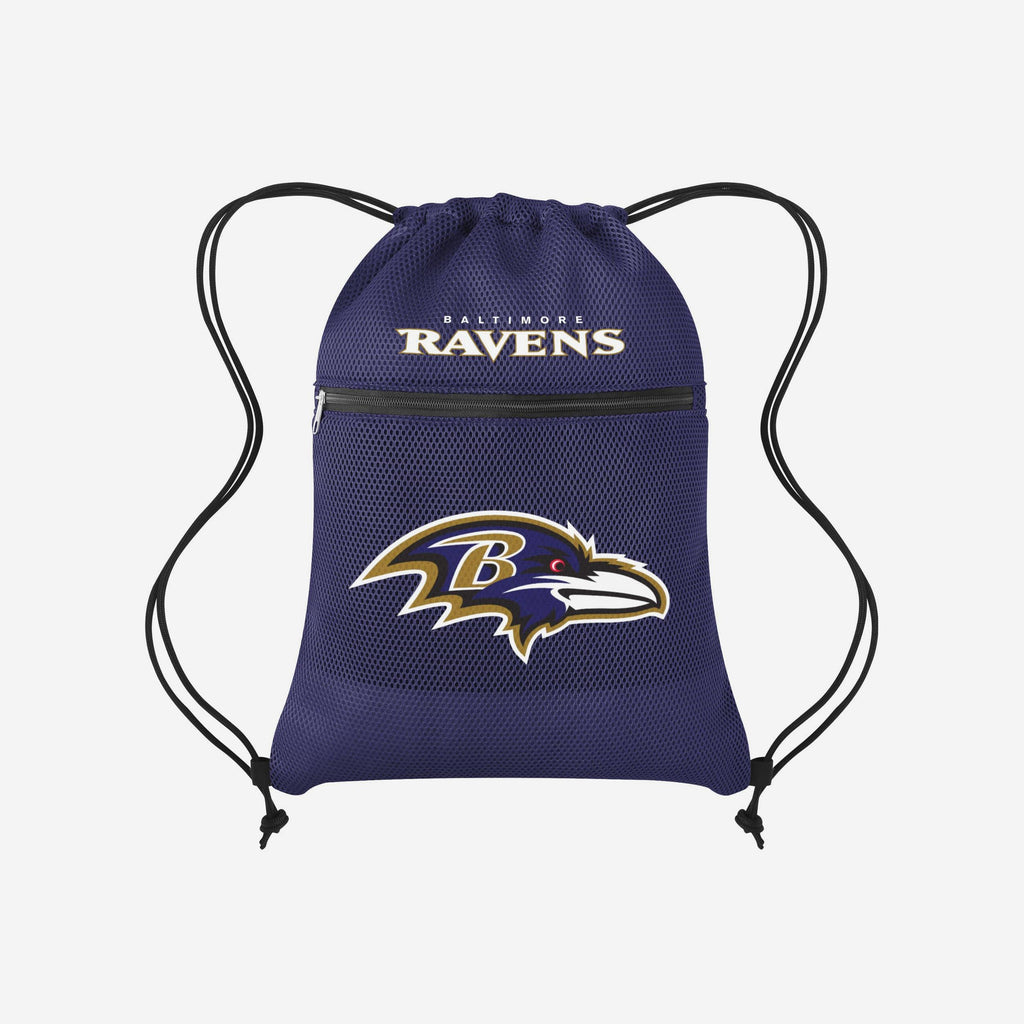 Baltimore Ravens Mesh Pocket Drawstring Backpack FOCO - FOCO.com