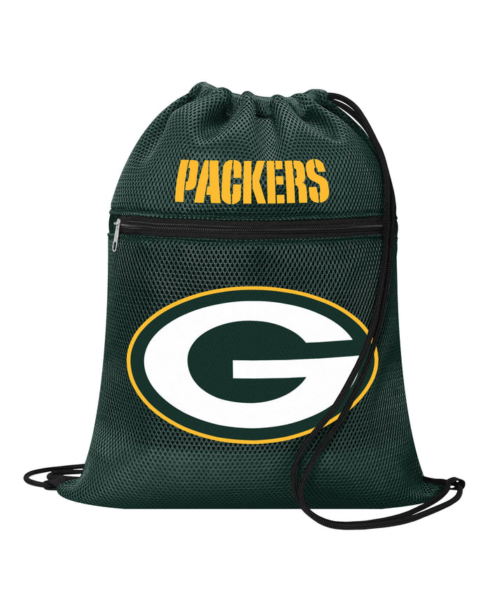 Green Bay Packers Mesh Pocket Drawstring Backpack FOCO - FOCO.com