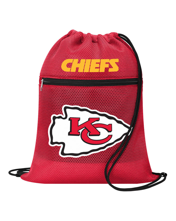 Kansas City Chiefs Mesh Pocket Drawstring Backpack FOCO - FOCO.com