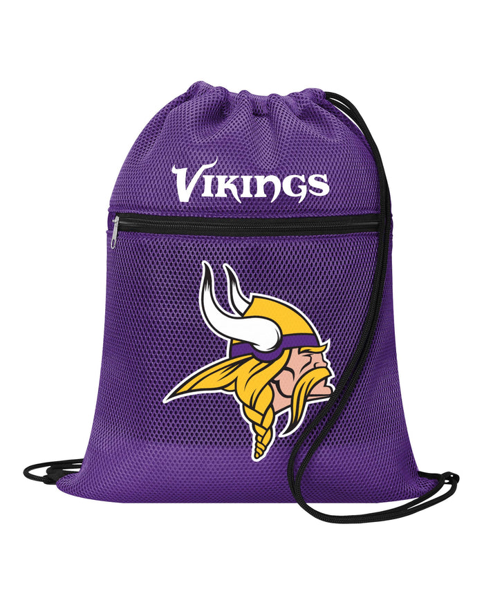 Minnesota Vikings Mesh Pocket Drawstring Backpack FOCO - FOCO.com