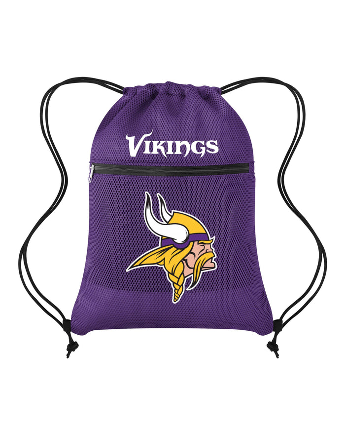 Minnesota Vikings Mesh Pocket Drawstring Backpack FOCO - FOCO.com