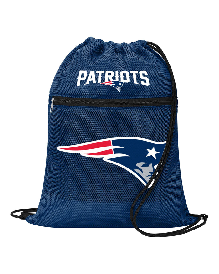 New England Patriots Mesh Pocket Drawstring Backpack FOCO - FOCO.com