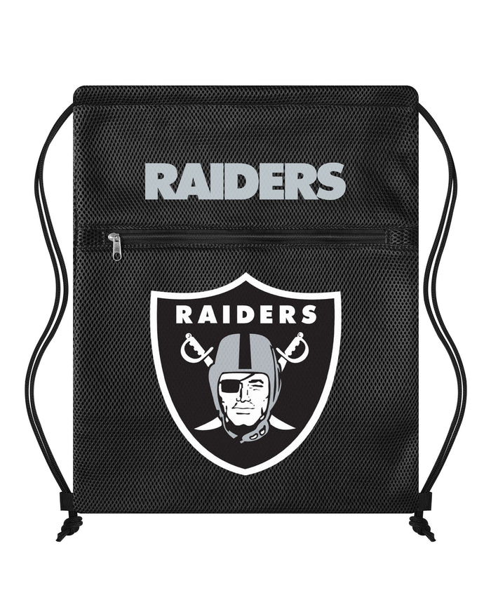 Las Vegas Raiders Mesh Pocket Drawstring Backpack FOCO - FOCO.com