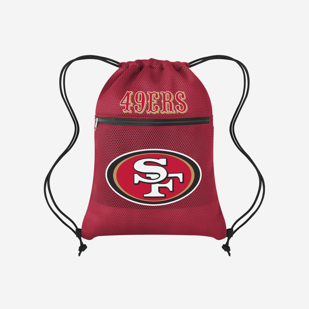 San Francisco 49ers Mesh Pocket Drawstring Backpack FOCO - FOCO.com