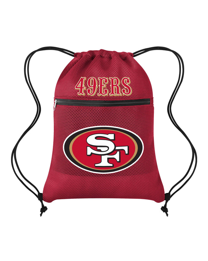 San Francisco 49ers Mesh Pocket Drawstring Backpack FOCO - FOCO.com