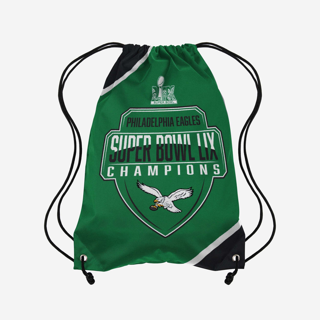 Philadelphia Eagles Super Bowl LIX Champions Kelly Green Drawstring Backpack FOCO - FOCO.com