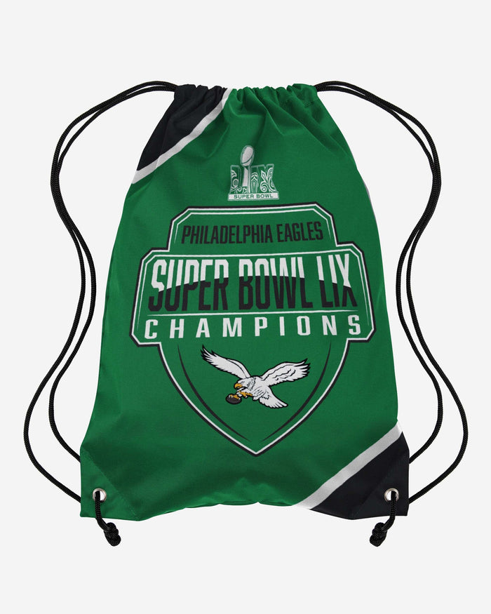 Philadelphia Eagles Super Bowl LIX Champions Kelly Green Drawstring Backpack FOCO - FOCO.com