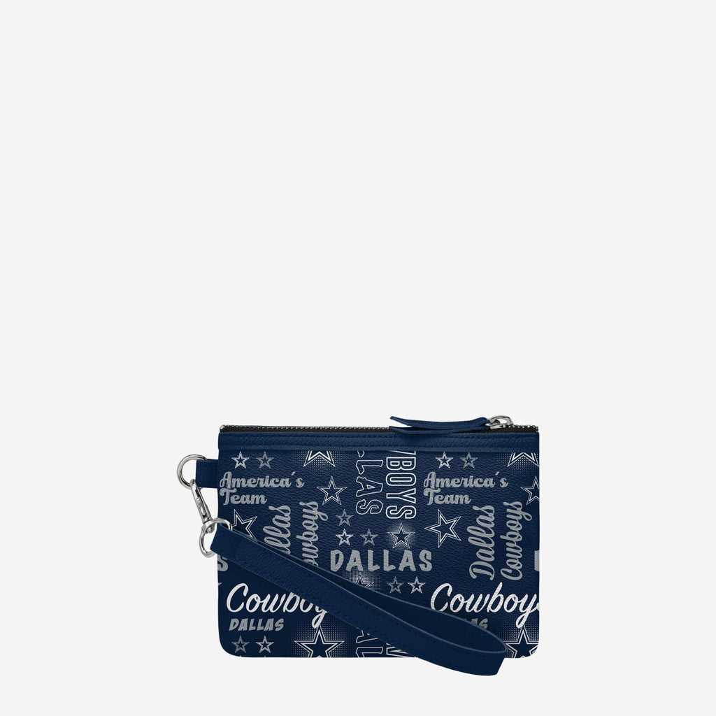 Dallas Cowboys Spirited Style Printed Collection Repeat Logo Wristlet FOCO - FOCO.com