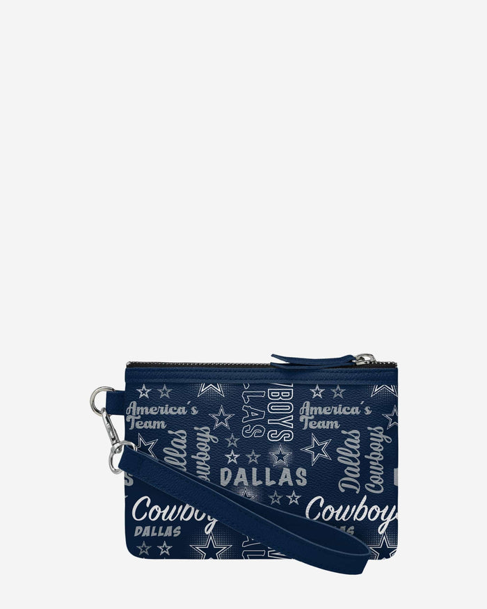 Dallas Cowboys Spirited Style Printed Collection Repeat Logo Wristlet FOCO - FOCO.com