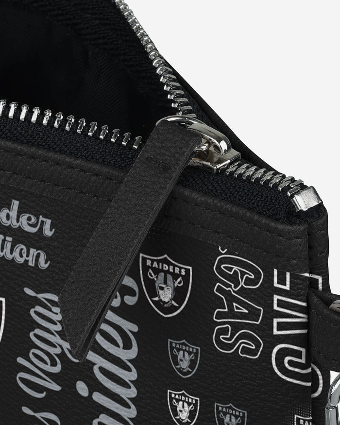 Las Vegas Raiders Spirited Style Printed Collection Repeat Logo Wristlet FOCO - FOCO.com