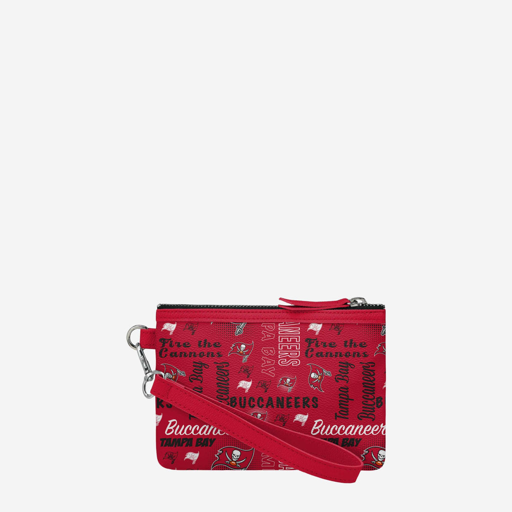 Tampa Bay Buccaneers Spirited Style Printed Collection Repeat Logo Wristlet FOCO - FOCO.com